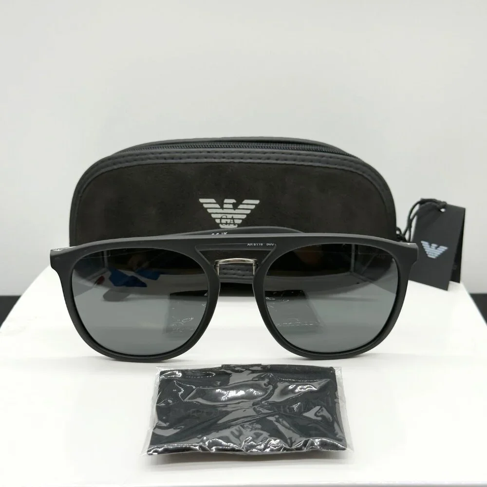 Georgio Armani AR8118 5001/87 Matte Black Sunglasses Grey Lens Read